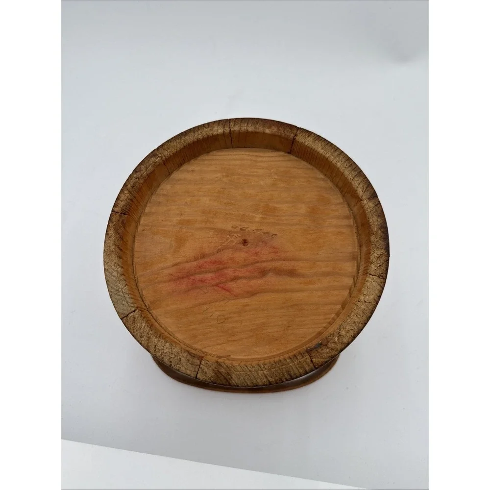 Vintage Handmade Wooden Fire Kindler Bucket Rustic Cabin Fireplace Decor